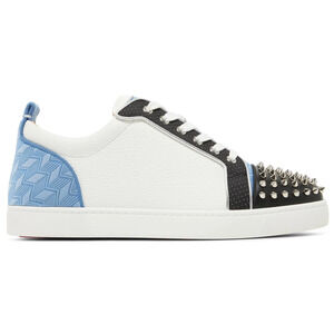Christian Louboutin Louis Junior Spikes Orlato Flat White Low Top Sneaker 48 15